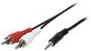 Câble de raccordement LogiLink CA1042 Jack / Cinch-RCA audio [1x - 2x Cinch-RCA mâle] 1.50 m noir (mat)