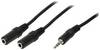 Câble de raccordement LogiLink CA1046 Jack audio [1x - 2x ] 0.20 m noir (mat)