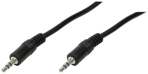 Câble de raccordement LogiLink CA1048 Jack audio [1x  - 1x ] 0.20 m noir (mat)