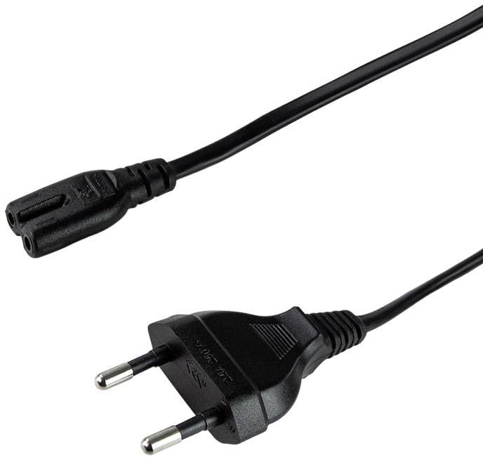 Câble de raccordement LogiLink alimentation [1x fiche Euro mâle - 1x prise femelle C7] 1.80 m noir