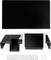 Moniteur, tablette et smartphone sur support, avec clavier et souris devant sur la table. Configuration optimale pour un travail efficace.