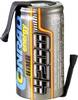 Conrad energy Cellule simple de batterie NiMH Sub-C 1.2 V 4200 mAh avec pattes à souder