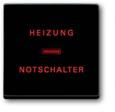 Busch-Jaeger  Cache Interrupteur d'arrêt d'urgence pour chauffage  Busch-axcent, Carat, Future Linear, Dynasty anthracite, gris-noir 2CKA001751A2929