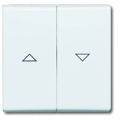 Interrupteur à deux boutons ; un triangle pointant vers le haut à gauche et un triangle pointant vers le bas à droite.