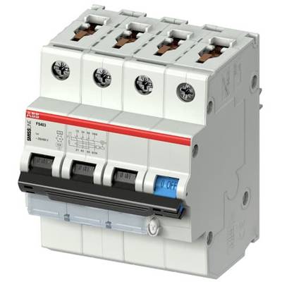 Interrupteur à trois leviers avec bouton 'OFF' bleu, étiqueté 'F440' et portant des détails techniques. Utilisé dans les installations électriques.