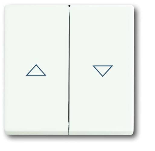Deux interrupteurs à bascule pour le mouvement ascendant (à gauche) et descendant (à droite), chacun avec un symbole de flèche.