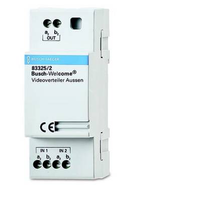 Répartiteur vidéo extérieur Busch-Welcome® ; dispositif technique avec connexions, numéro de modèle '83325/2', de Busch-Jaeger, blanc.