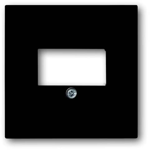 Un cadre rectangulaire noir avec une découpe centrale, surmonté d'une vis unique.
