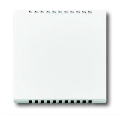 Un boîtier de thermostat rectangulaire blanc avec des fentes de ventilation en haut et en bas. Il a un aspect sobre et fonctionnel.