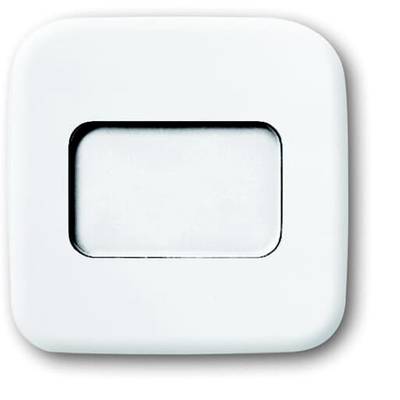 Un cadre blanc avec une ouverture rectangulaire au centre, probablement conçu pour un interrupteur ou un élément de couverture.