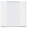 Un interrupteur élégant, rectangulaire, avec deux boutons sur un fond blanc, au design moderne et minimaliste.