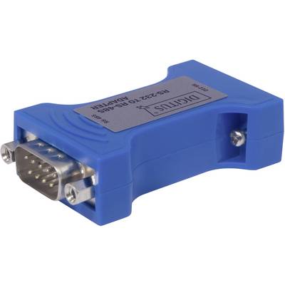 Adaptateur Blauer RS-232 vers RS-485 avec connexions métalliques, pour connecter différents appareils électroniques.