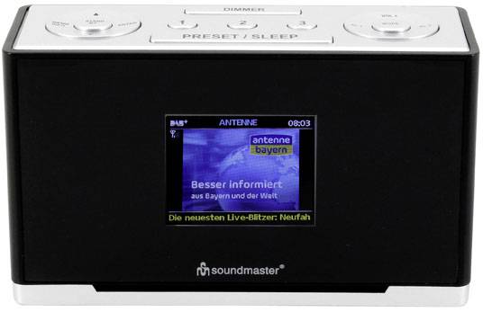 soundmaster UR240SW Radio de table DAB+, FM AUX noir-1