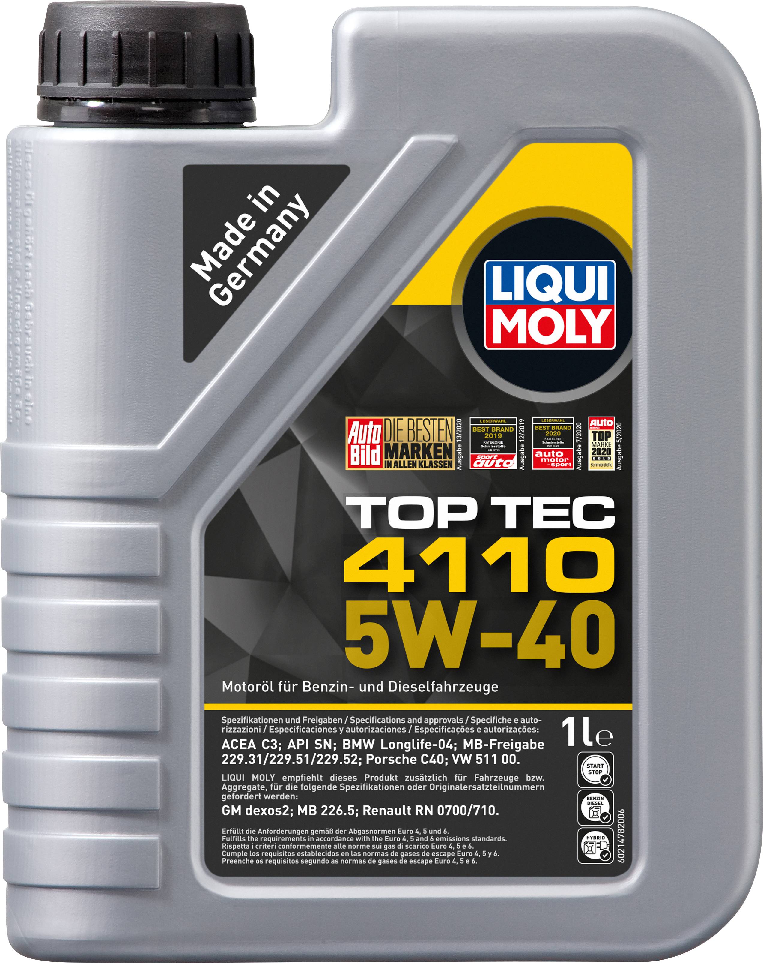 Liqui Moly Top Tec 4110 5W-40 21478 Huile moteur 1 l