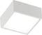 Un plafonnier carré blanc avec un éclairage LED lumineux, adapté à l'éclairage intérieur.