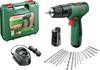 Bosch Home and Garden EasyImpact 1200 2 vitesses-Perceuse à percussion sans fil + 2 batteries, + accessoires, + mallette