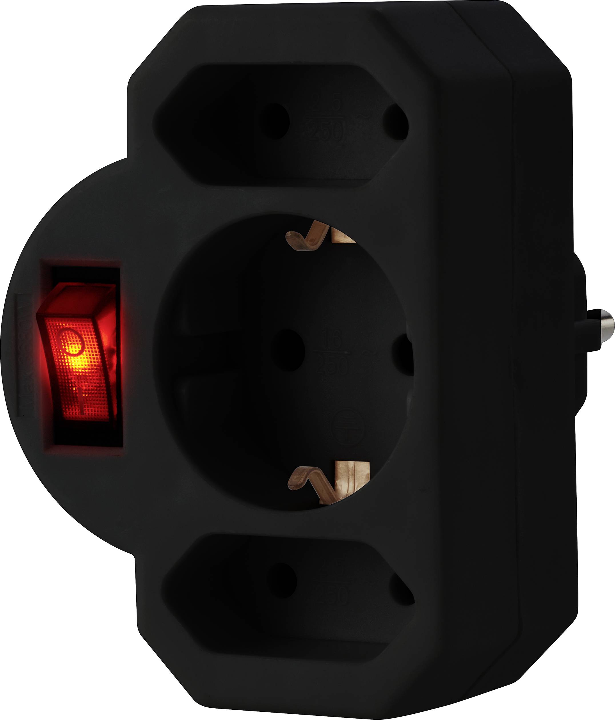 Sygonix SY-4673746 Bloc multiprise noir
