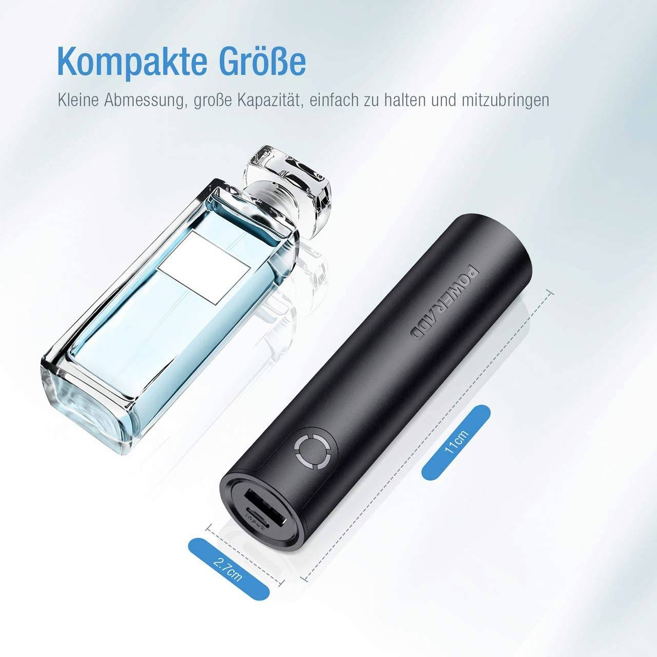 Poweradd EnergyCell Mini Powerbank (batterie supplémentaire) 5000 mAh Fast Charge Li-Ion noir Affichage du statut-3