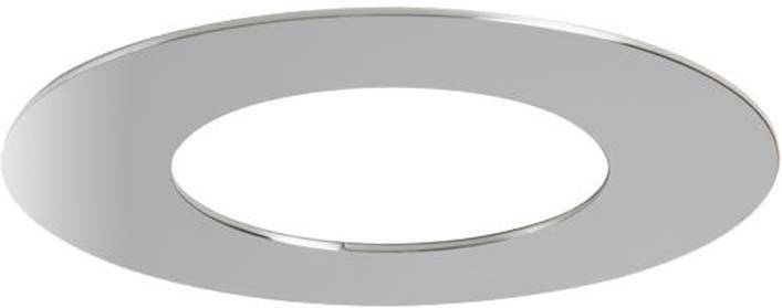 Un anneau plat, rond, argenté avec un centre ouvert, probablement un cadre d'encastrement pour luminaires de plafond.