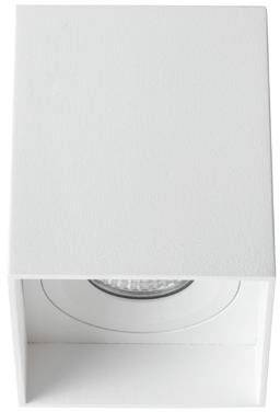 Plafonnier au design rectangulaire, style moderne, blanc.