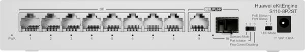 HUAWEI 98012269 HUAWEI Switch S110-8P2ST 8x10/100/1000BA Switch réseau  1000 MBit/s fonction PoE