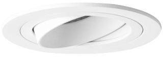 Un spots de plafond rond blanc avec un angle de faisceau réglable. Adapté pour l'éclairage d'accentuation dans les espaces intérieurs.