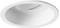 Spot encastrable rond en blanc, vue du dessous.