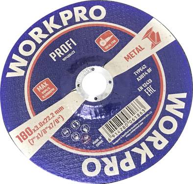 WorkPro  WP406423 Disque à tronçonner 180 mm 10 pc(s) métal