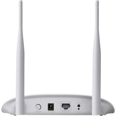 Arrière d'un routeur Wi-Fi avec deux antennes. On peut voir les ports d'alimentation, Ethernet, WPS et de réinitialisation.