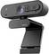 Webcam HD noire de Hama avec microphone intégré et support réglable, idéale pour les appels vidéo et le streaming.