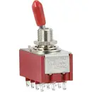 TRU COMPONENTS TC-9354012 Interrupteur à bascule 250 V/AC 3 A 4 x On/On à accrochage 1 pc(s)