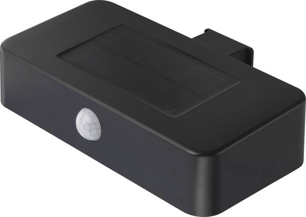 Applique solaire extérieure avec détecteur de mouvement Sygonix SY-4677502 LED SMD 1 W blanc froid noir