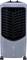 Refroidisseur d'air portable gris avec roulettes et fentes de ventilation à l'avant. Marque 'Honeywell' en haut, adapté aux espaces intérieurs.