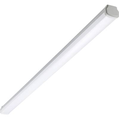 Un luminaire LED allongé au design épuré et moderne, adapté à une installation au plafond dans des espaces privés ou commerciaux.