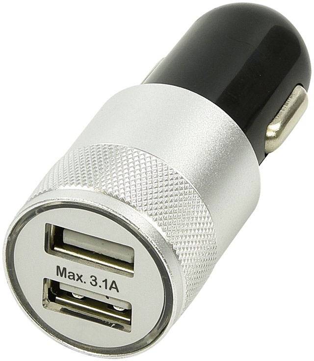 Prise-USB double à encastrer 2x2100mA 12V/24V