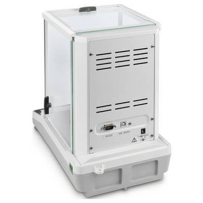 Un appareil métallique de laboratoire avec couvercle en verre, fentes de ventilation et port USB à l'arrière. Utilisé pour les mesures.