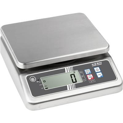 Balance de cuisine numérique avec surface en acier inoxydable et écran LCD affichant '0 g'. Touches pour tare, marche/arrêt et unités de mesure.