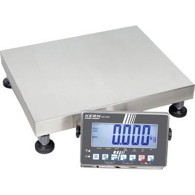 Balance industrielle avec grande plateforme métallique et affichage numérique indiquant '0,000 kg'. Adaptée pour un pesage précis en environnement industriel.
