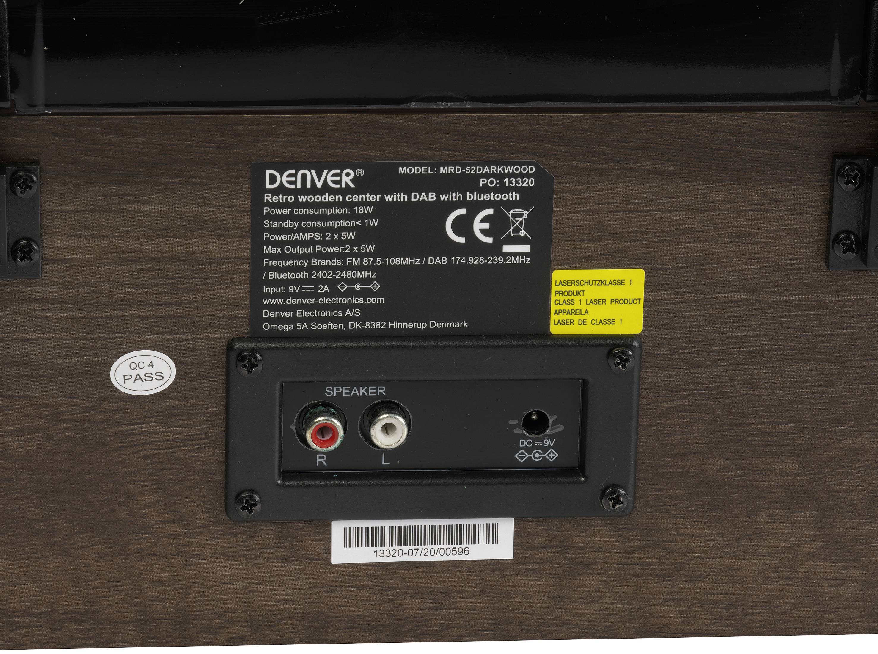 Denver MRD-52DARKWOOD Platine entraînement direct marron foncé-4