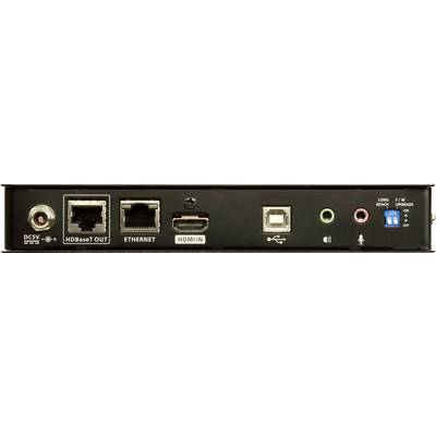 Arrière d'un appareil électronique avec sortie HDMI, port Ethernet, entrée HDMI, USB, ports audio et interrupteur.