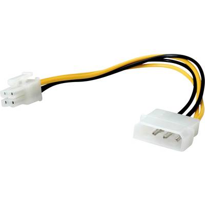 Adaptateur de câble avec deux connecteurs différents : connecteur Molex sur un embout femelle à 3 broches, principalement utilisé dans les ordinateurs.