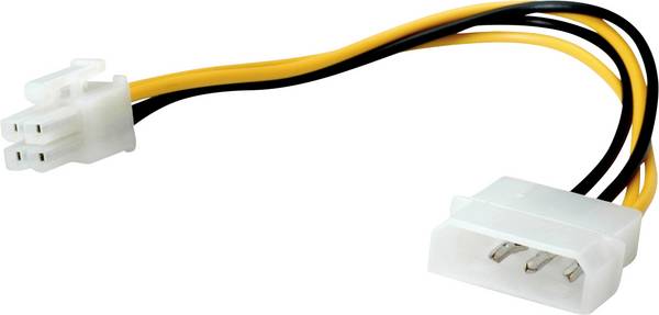 ROLINE Câble d'alimentation interne 4 pins HDD / ATX12V-P4 4 pins alimentation, 0,15 m