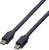 Câble Mini DisplayPort noir à deux connecteurs pour relier des ordinateurs à des moniteurs ou des projecteurs pour l'audio et la vidéo.