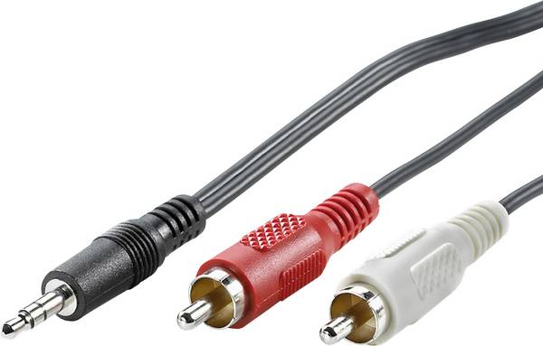 VALUE Câble 3,5mm / 2x RCA M, 5m