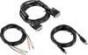 TrendNet KVM Adaptateur [1x DVI mâle 18+5 pôles, USB 2.0 type A mâle, Jack mâle 3.5 mm - 1x DVI mâle 18+5 pôles, USB 2.0 type B femelle, Jack mâle 3.5 mm] 3.00 m noir