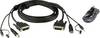 ATEN KVM Câble de raccordement [1x DVI-D mâle, USB 2.0 type A mâle, Jack mâle 3.5 mm - 1x DVI-D mâle, USB 2.0 type A femelle, Jack mâle 3.5 mm] 1.80 m noir
