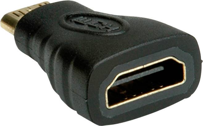 'Adaptateur HDMI noir avec fiche micro-HDMI vers port HDMI standard, adapté pour connecter des appareils avec différents types de ports HDMI.'