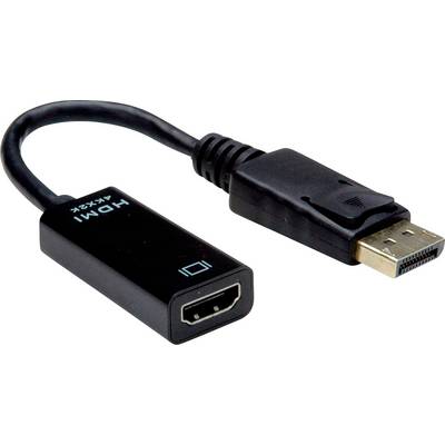 Un câble adaptateur noir de HDMI vers DisplayPort pour les connexions vidéo.