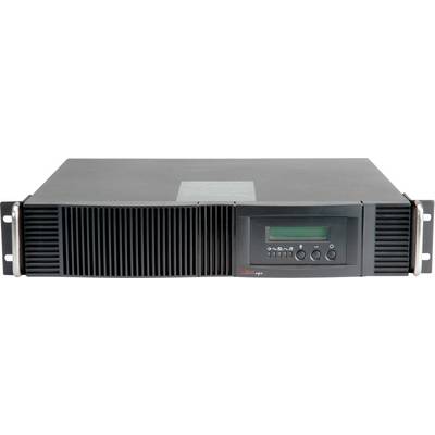 Un boîtier serveur noir en rack avec un écran et des touches de contrôle sur la façade, adapté à l'infrastructure informatique.