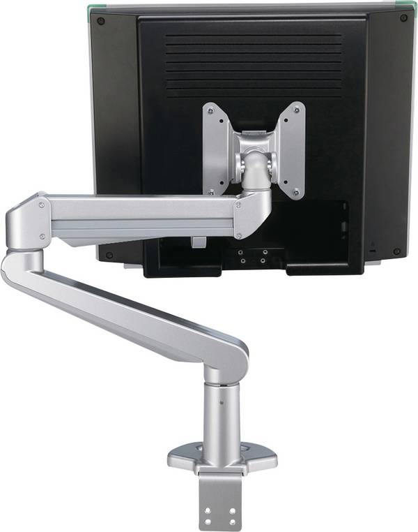 <br>  Roline<br>  <br>  <br>  Support de table pour écran<br>  1 Écran(s)<br>  <br>  argent (métallisé)<br>  inclinable, réglable en hauteur, rotatif<br>